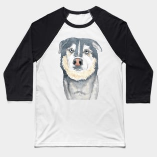 dog watercolor painting portrait pet Baseball T-Shirt